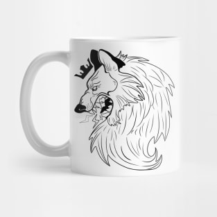 Black Wolfy In Crown Mug